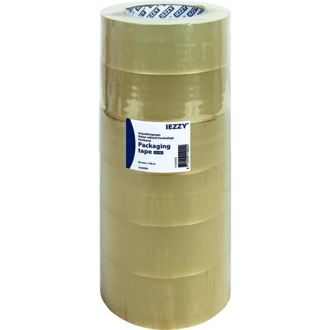 Verpakkingstape IEZZY PP 50mmx150m (Jumbo) transparant 6 rollen