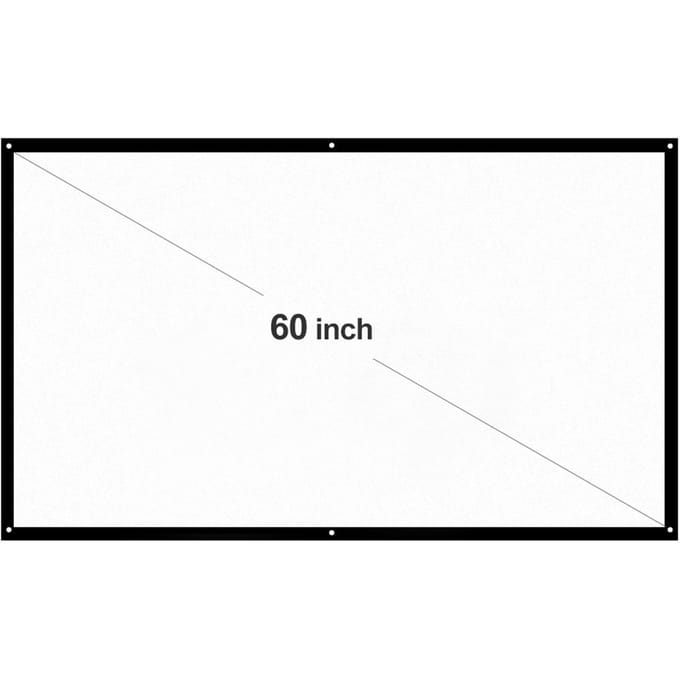 H60 60 Draagbaar Projectiescherm HD 16:9 Wit Dacron 60 Inch Diagonaal Video Projectiescherm Opvouwbaar Wandmontage
