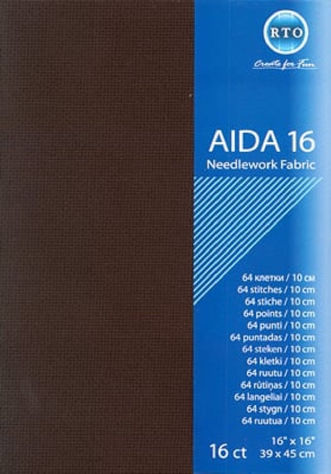 Borduurstof - 16 Count - Zwart - 39x45cm