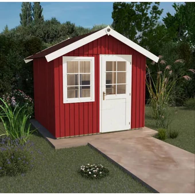 Weka Tuinhuis 410 - Rood - 272x299cm