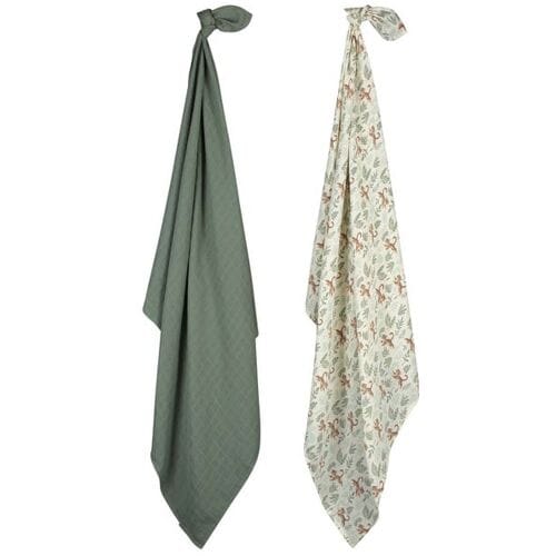 Prénatal hydrofiele multidoeken tijger 2 stuks Ivory White unisex