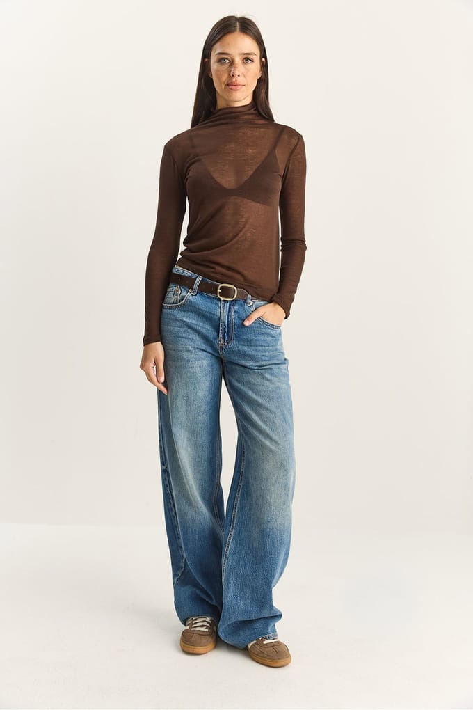 Aangesloten Lange Mouwen Colblouse