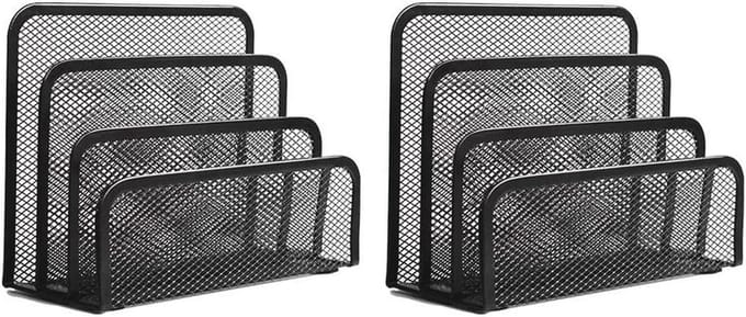 Folder Houder Voor Bureau - 2-Pack Brief Organiser Met 3 Verticale Compartimenten