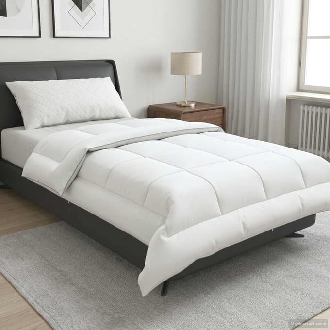 vidaXL - Dekbed - 155x200 - cm - Winter - 450 - GSM - Australische - Wol - Wit