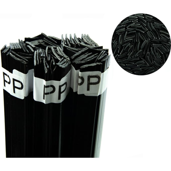 Rosfix Kunststoflasdraad Strip 12mm - Zwart 100g - Draad 42cm - Smelttemperatuur 260–330°C
