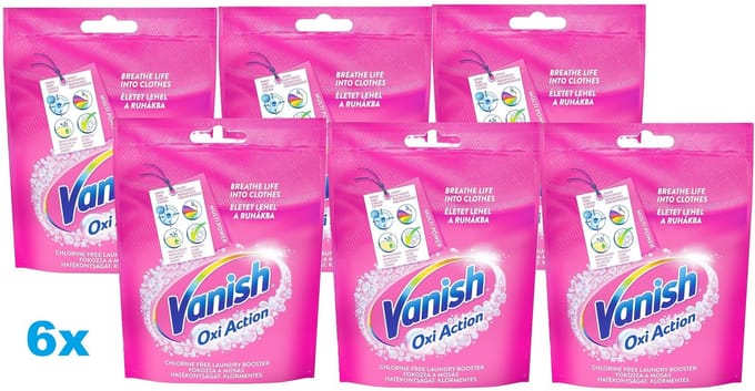 Vanish - Vlekverwijderaar - Poeder - Pink Sachet - 6 x 300g - 6 stuks