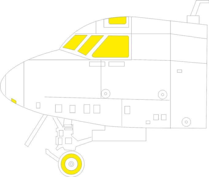 Eduard Modelbouwpakket - CX688 Hawkeye E-2C Maskering - Accessoires set - 1:72 - Modelbouw