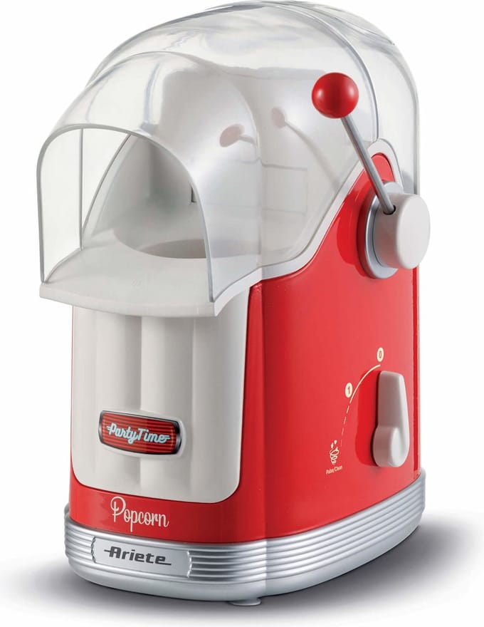 Ariete 2958/00 Popcorn Machine - popcornmaker - Bereiding zonder vet - Hetelucht - Klaar in 3 min - Rood
