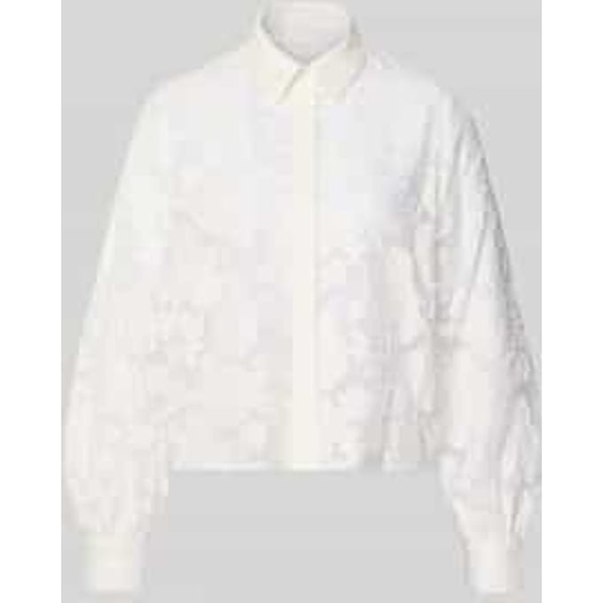 Overhemdblouse met blinde knoopsluiting