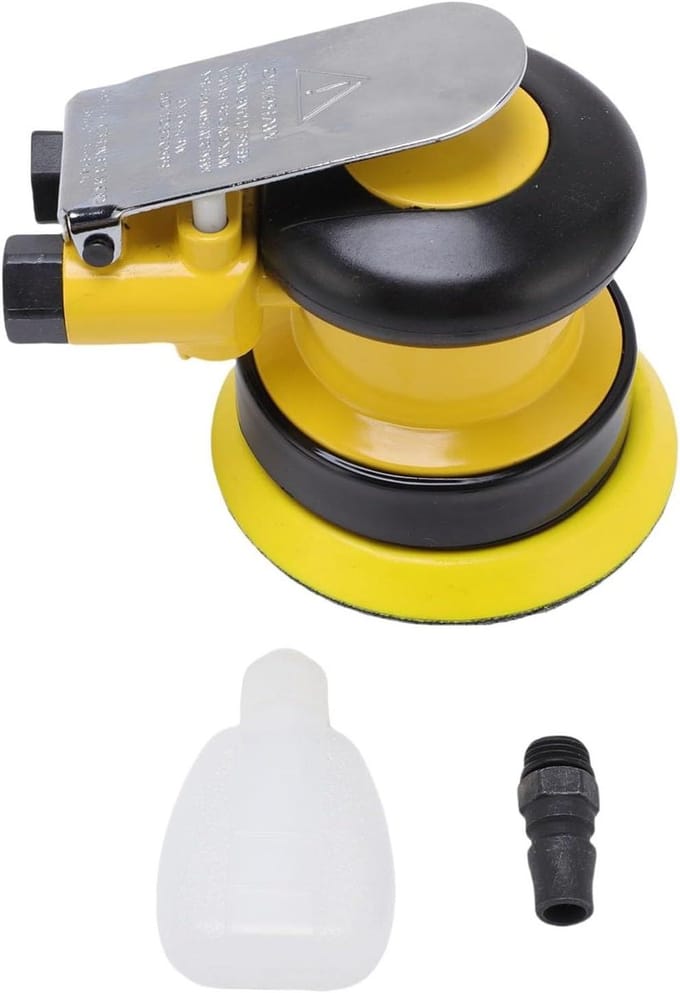 Luchtpolijstmachine - Schuurmachine Polijstmachine - Auto Polijsten - Dubbele Roterende Technologie - 4 Inch - Grijs