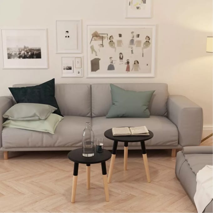 Eunoia Bijzettafel Set Sedilo Zwart - 2 Stuks