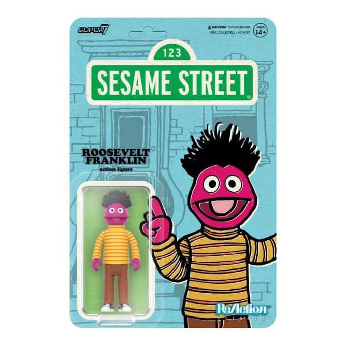 Super7 Sesame Street ReAction Action Figure Wave 04 Roosevelt Franklin 10 cm Action Figuur