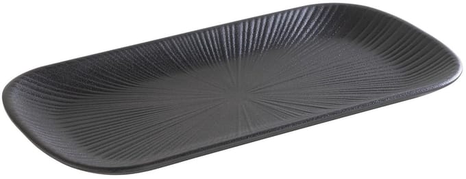 APS Nero GN 1/3 serveer tray - melamine zwart - 32,5 x 17,6 cm - 2,5 cm hoog - stapelbaar