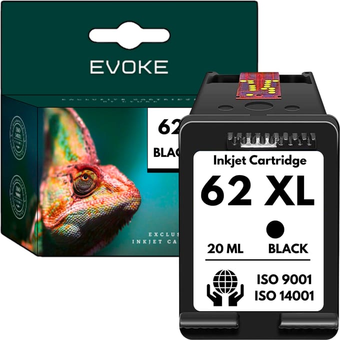 Inkt voor HP printer 62 zwart 1000 pagina's 20 ml