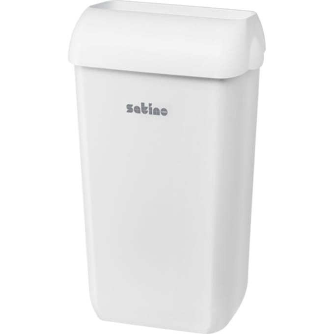 Afvalbak satino open inworp 23 liter wit 332580