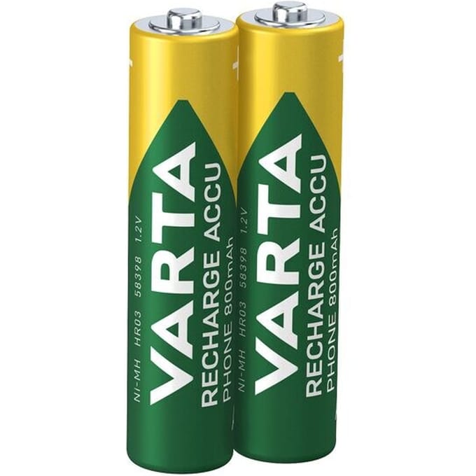 Varta RECH.AC.Phone AAA800mAh BLI2 Oplaadbare AAA batterij (potlood) NiMH 800 mAh 1.2 V 2 stuk(s)