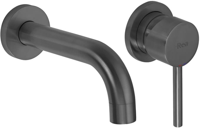 Rea Lungo +Box - Verborgen Wastafelkraan - Titanium - 16X15X11Cm