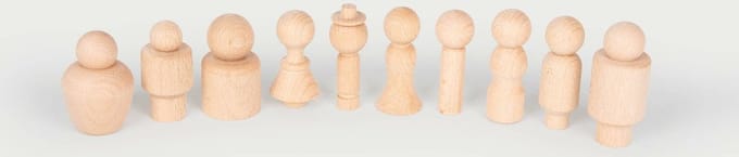 tickit® Wooden Community Figures
