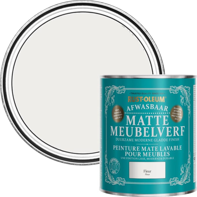 Rust-Oleum Grijs Afwasbaar Matte Meubelverf - Fleur 750ml