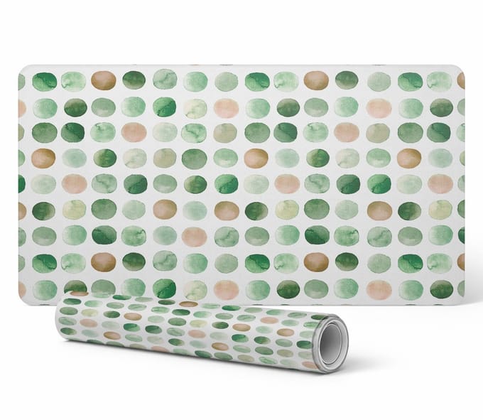 Antislip bureauonderlegger met aquarelstippen 120x60 cm