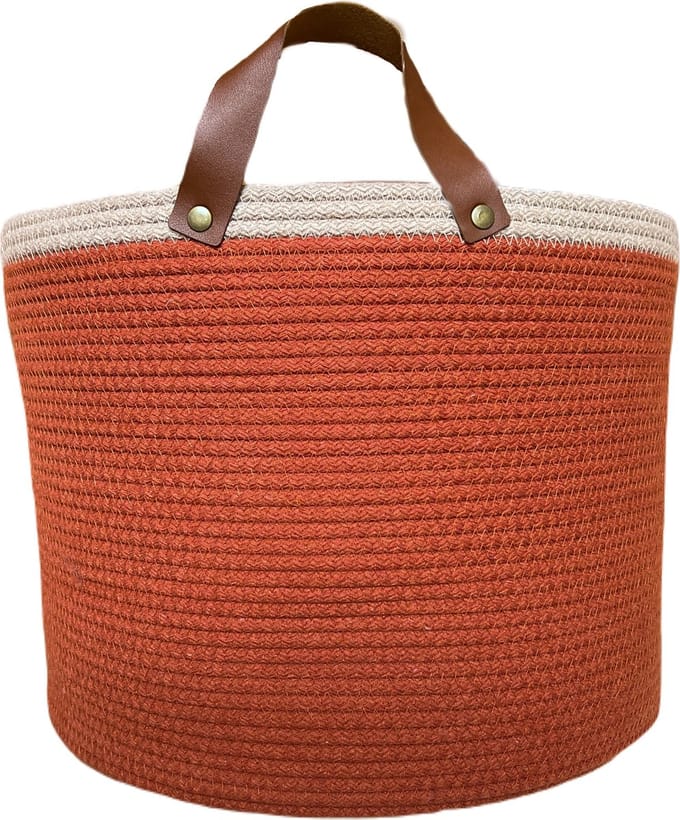 OZ Home - Mand - Oranje/Beige - Duurzaam & Functioneel - Voor Opslag en Organisatie