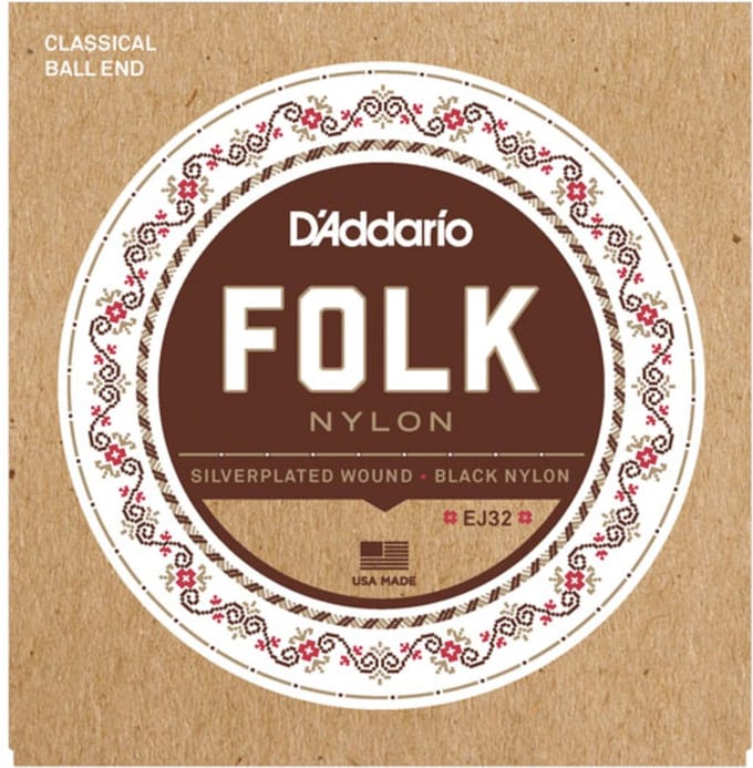 D'Addario EJ32 Folk Nylon Black Nylon Gitaarsnaren