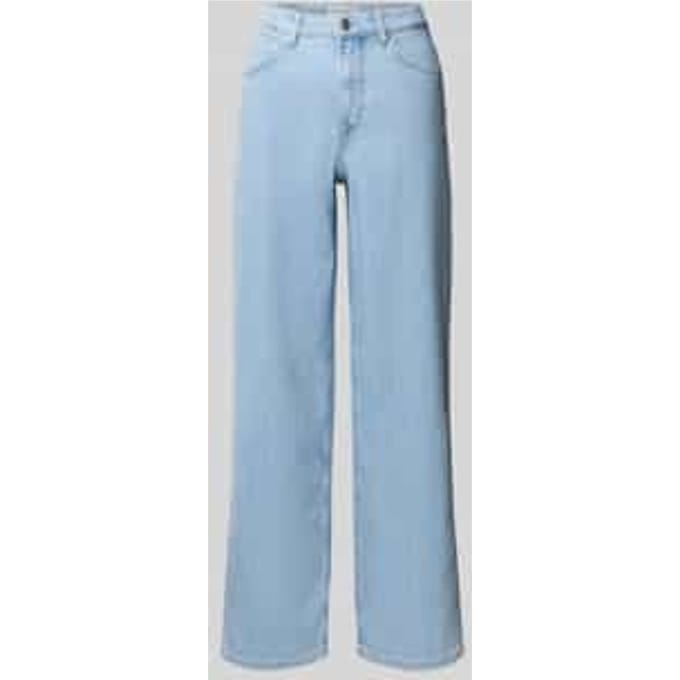 Wide leg broek van katoenmix, model 'TOLVA LONG'