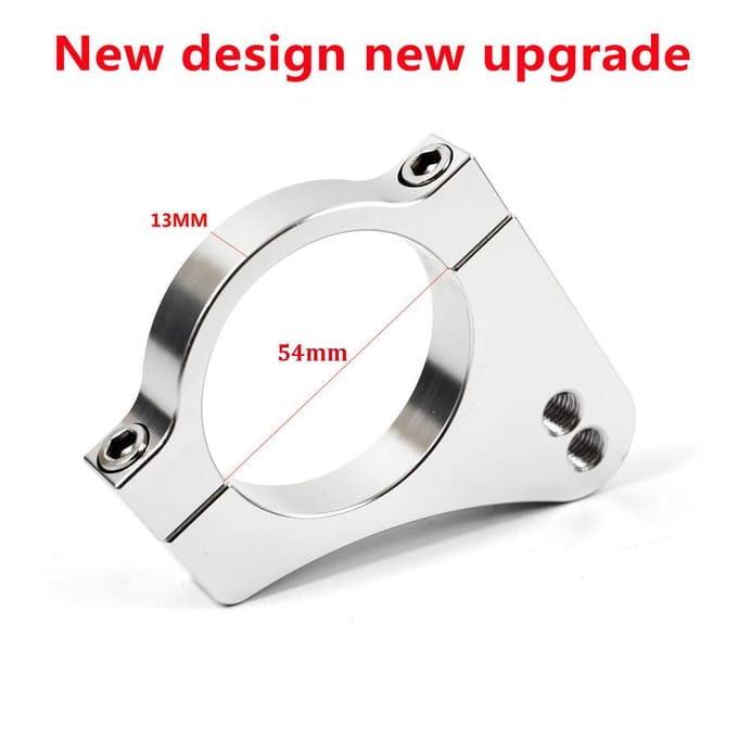 CNC aluminium moto 54mm fourche direction amortisseur montage pince Tube support x1 white