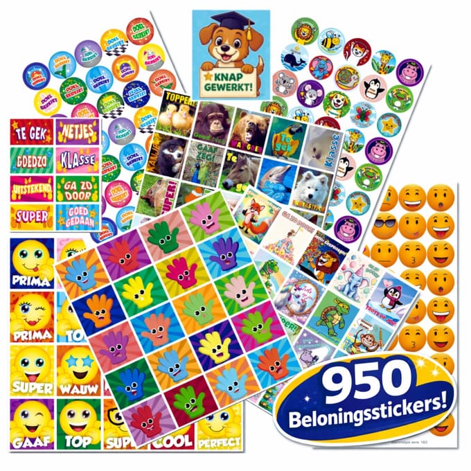 Stammetjes - Complimentenstickers voor kinderen - 950 stuks