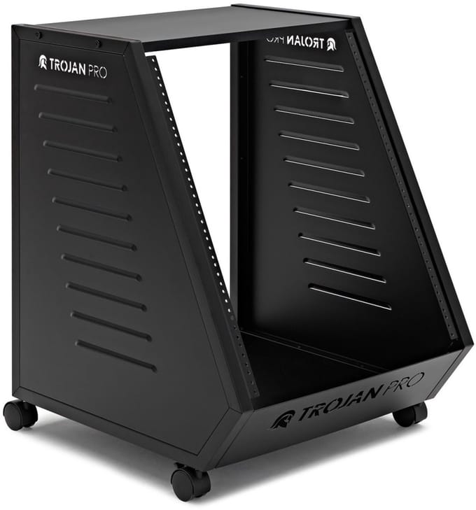 Trojan Pro Teneo 13U Wheeled Studio Rack Unit, Black