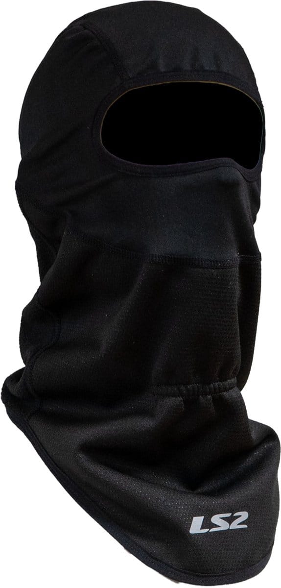LS2 Winter Helmmuts extra lang - Fleece Nekwarmer Zwart - Unisex - Voor Motor / brommer / karten / etc