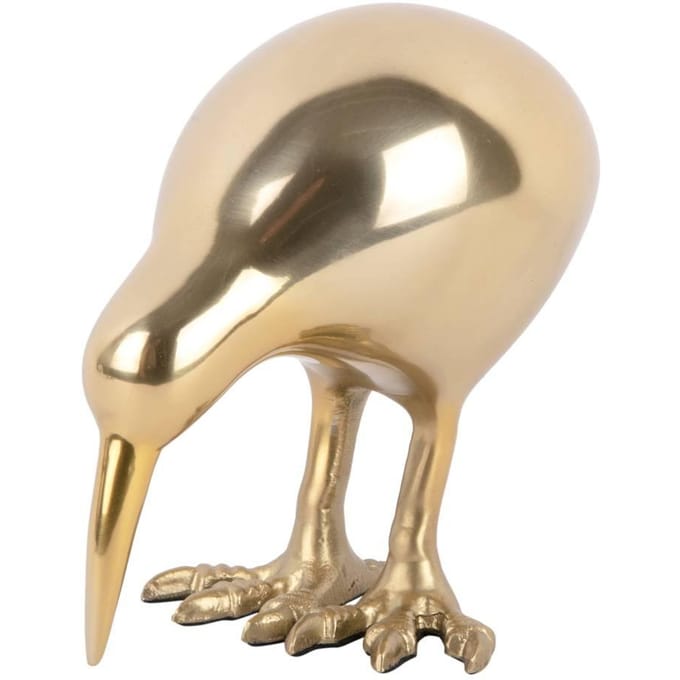 Present Time Ornament Bird - Goud - 21x7.5x9.5cm - Modern - Hout