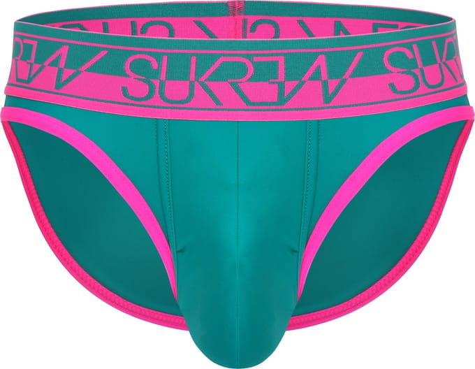 Sukrew Classic Slip Groen/Roze - Maat L - Heren Ondergoed