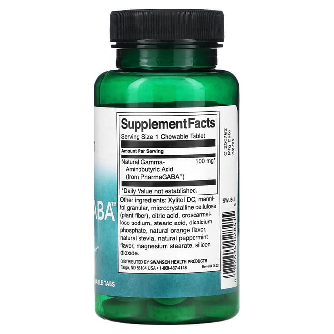 Pharmagaba, 100 mg, kauwtabletten 60 tabletten