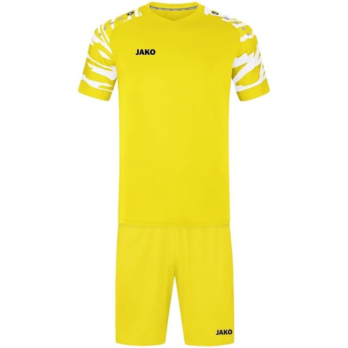Jako Wild Shirt Korte Mouw Heren - Wit / Citroen | Maat: M