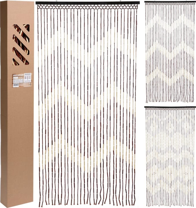 Gordijn H&S Collection Buitenkant Deur Bamboe 90 x 180 cm
