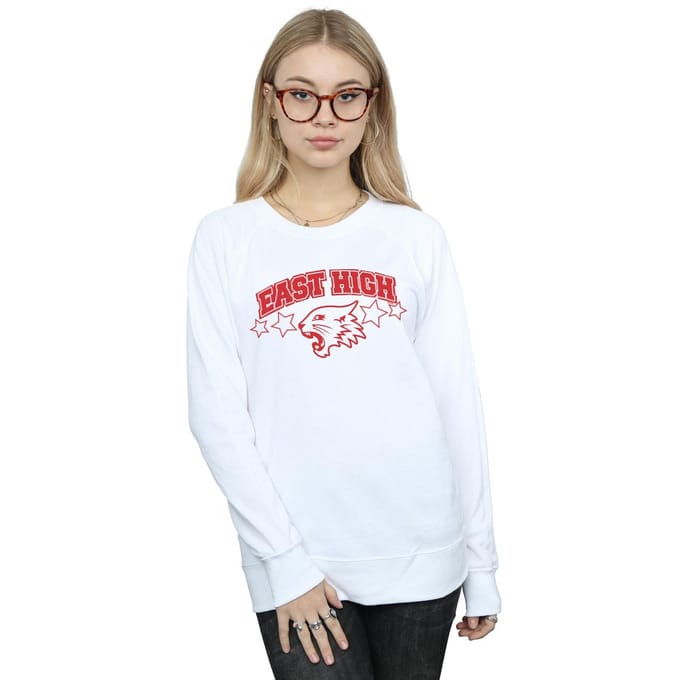 Disney Dames/Dames High School Musical The Musical Wildcat Stars Sweatshirt (Wit)