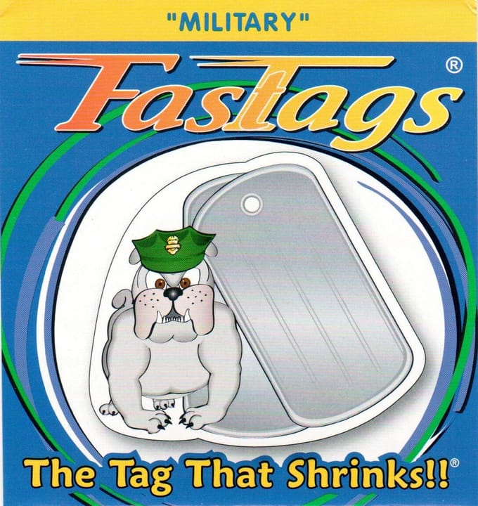 FasTags Hondenpenning om zelf te maken ‘Military’