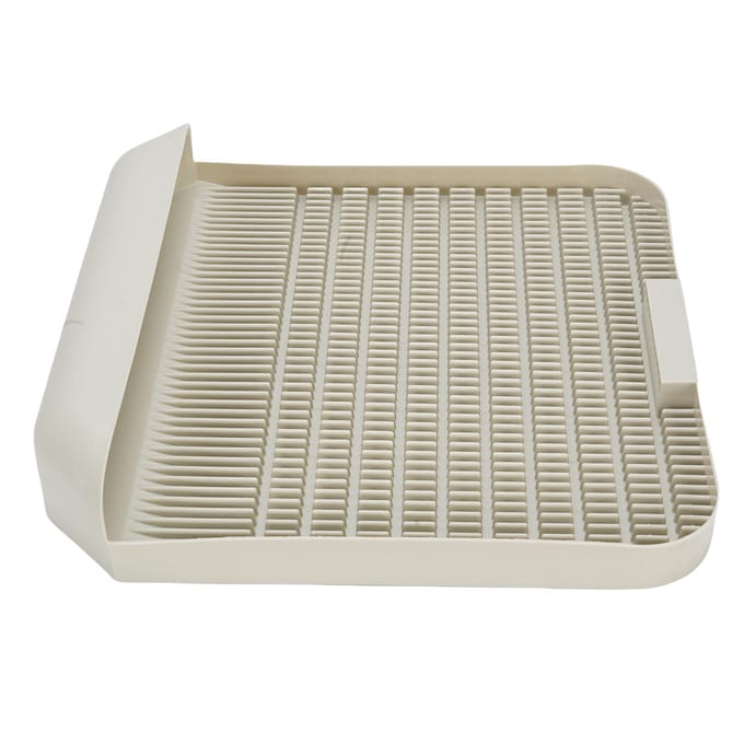 Bac à Litière pour Chat Étape 37.3x37cm Double Couche Imperméable Multi-Usage Tapis pour Bac à Litière pour Chat Gray White white