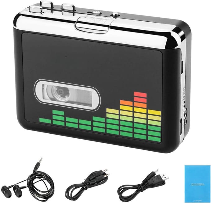 VIN® Discman - Diskman – Draagbare Cassette Speler – Walkman - Digitale USB-audio-muziek - MP3-converter