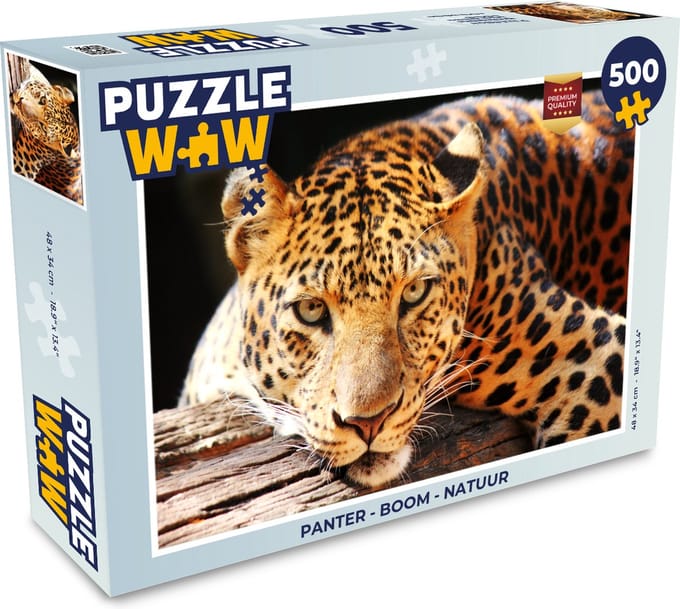 Puzzel Panter - Boom - Natuur - Legpuzzel - Puzzel 500 stukjes