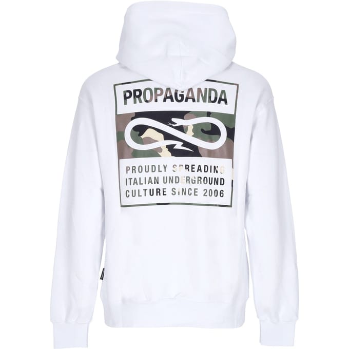 Herenhoodie Logo Label Hoodie Wit