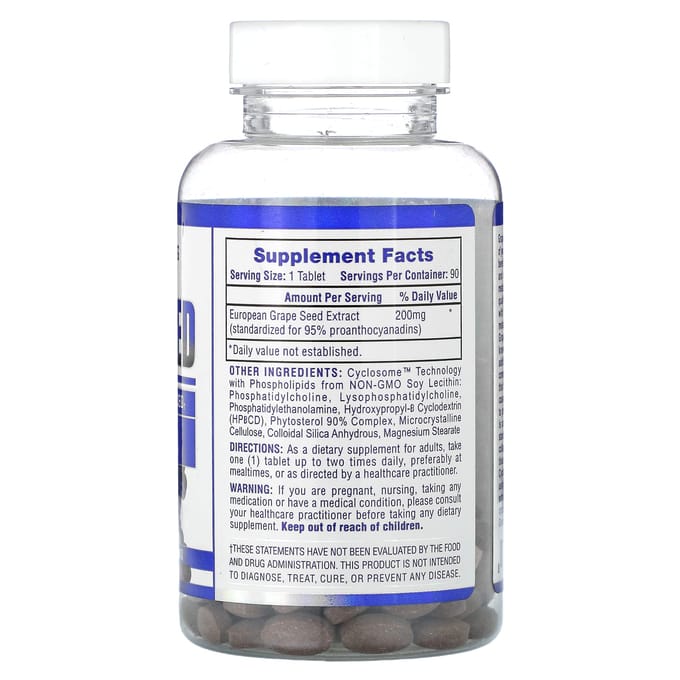 Druivenpit, 200Mg, 90 Tabletten