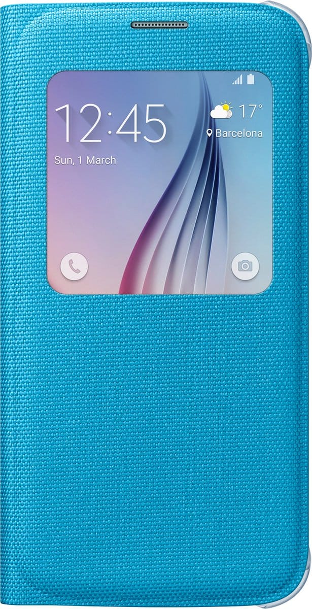 Samsung S-View Cover Canvas voor Samsung Galaxy S6 - Blauw