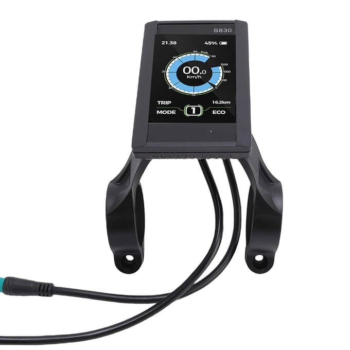 Elektrische LCD Display Meter LCD S830 Display Scherm Bedieningspaneel met 5-aderige Waterdichte Kabel voor Elektrische Fiets Scooter black
