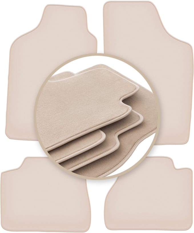 PREMIUM beige matten voor: Nissan Micra K10 hatchback 1983-1991