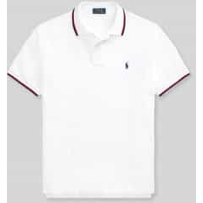 regular fit poloshirt van puur katoen met contraststrepen