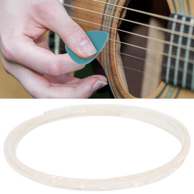 Gitaar Randstrip Wit Parelmoer Kleur Decoratielijn Materiaal Instrument Accessoires white