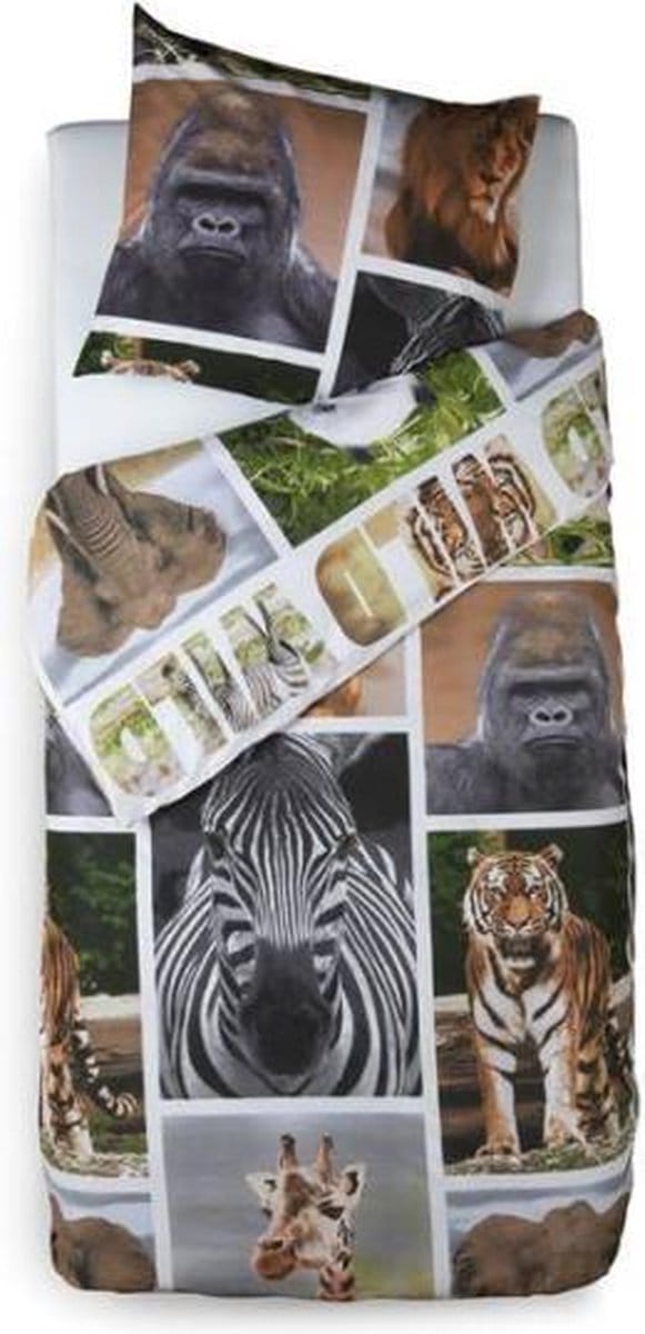 Snoozing Wildlife dekbedovertrek Multi 1-persoons (140x200/220 cm + 1 sloop)