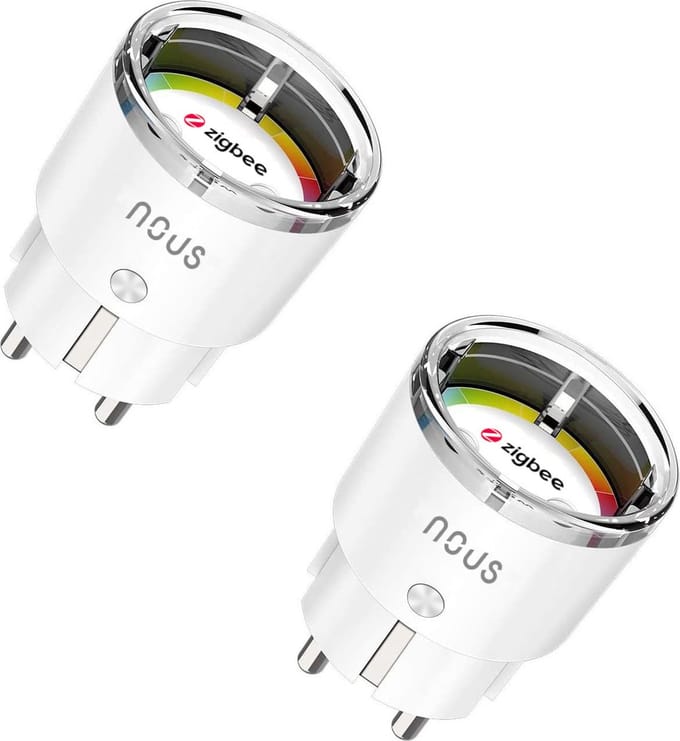 Nous Tuya ZigBee Smart Plug 2-pack - Tuya of Smart Life App - Vereist ZigBee hub - Max 2500W